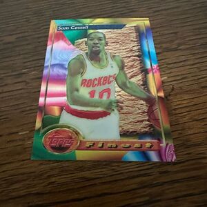 Topps Finest Basketball Card with Red and Gold Accents Sam cassell mint